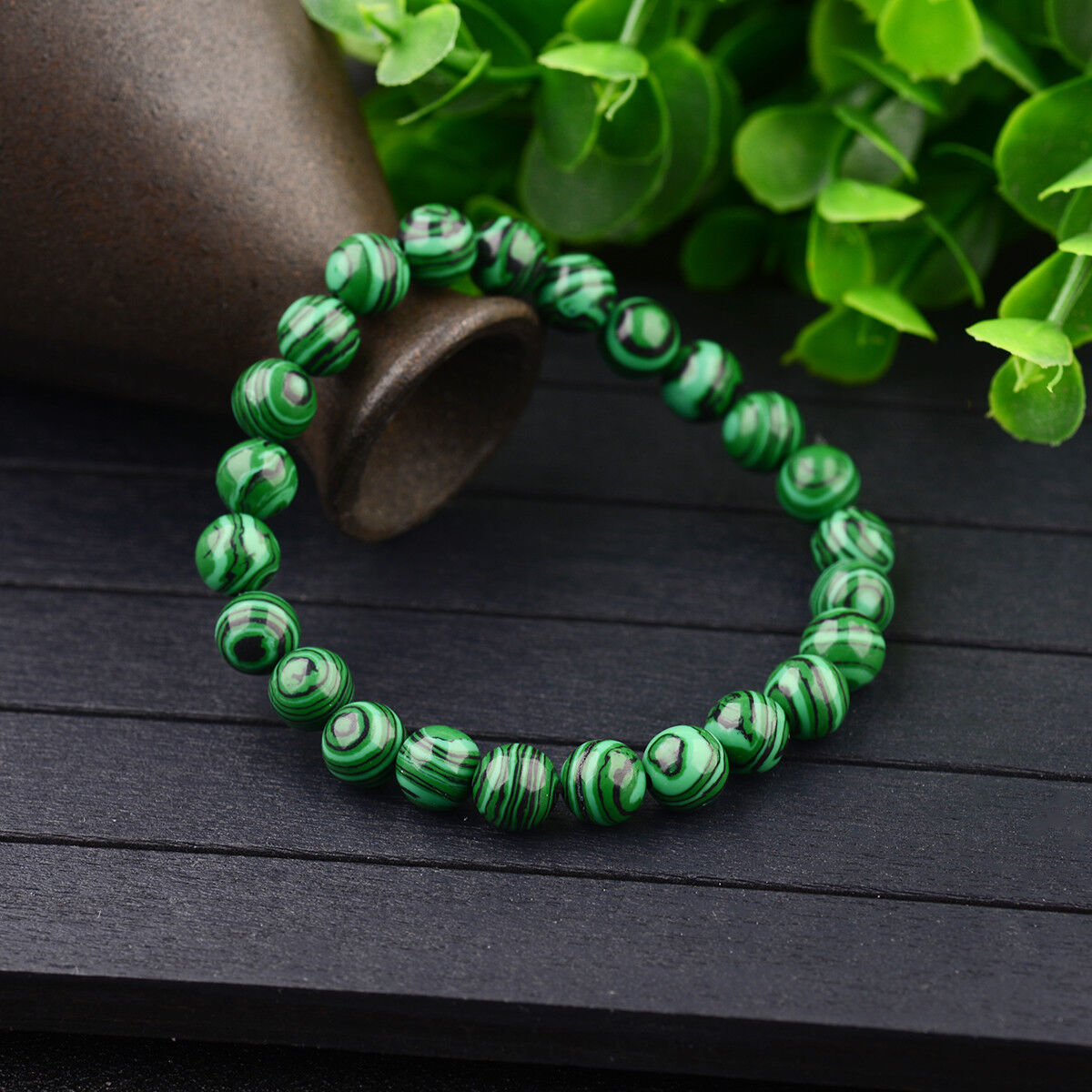 Mens deals malachite bracelet