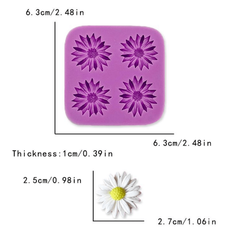 Resin Sunflower Casting Mold Gum Daisy Mold Chrysanthemum - Temu