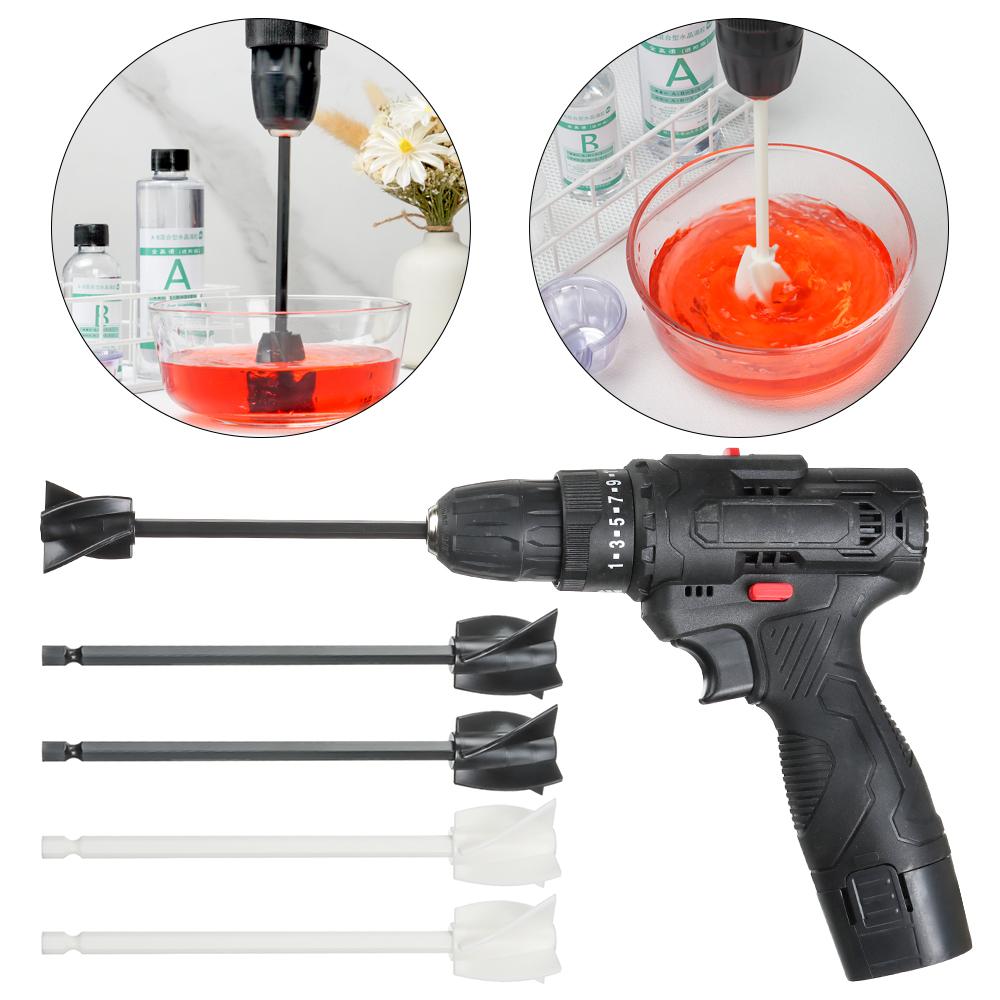 4pcs Epoxy Resin Mixer Accessories Stirring Rod, Reusable Resin Mixer  Stirrer, Paint Mixer Drill Attachment Mixing Tool