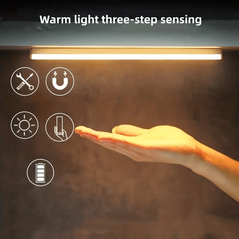 1 Pz Luz Led Sensor Movimiento Gabinete Luz Debajo Encimera - Temu