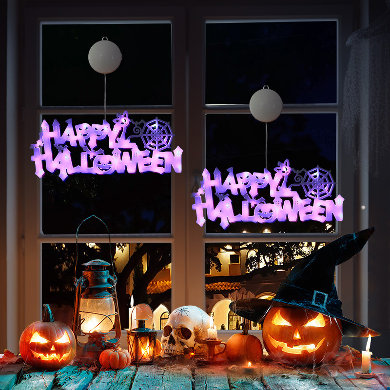 Acheter avec ventouse Halloween fenêtre lumières lampe suspendue chambre