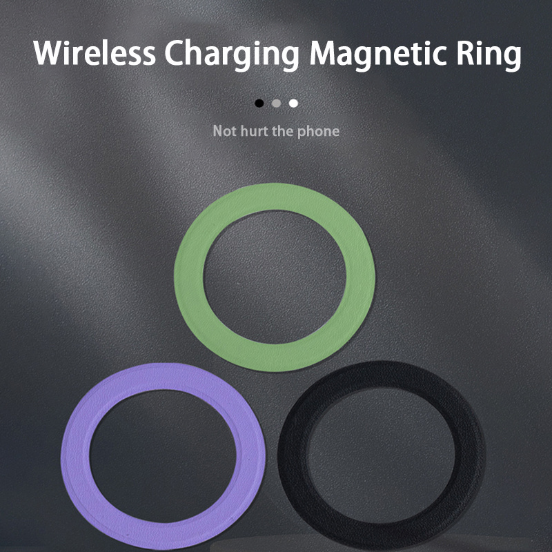 Faux Leather Ring Magsafe Universal Metal Sticker Temu