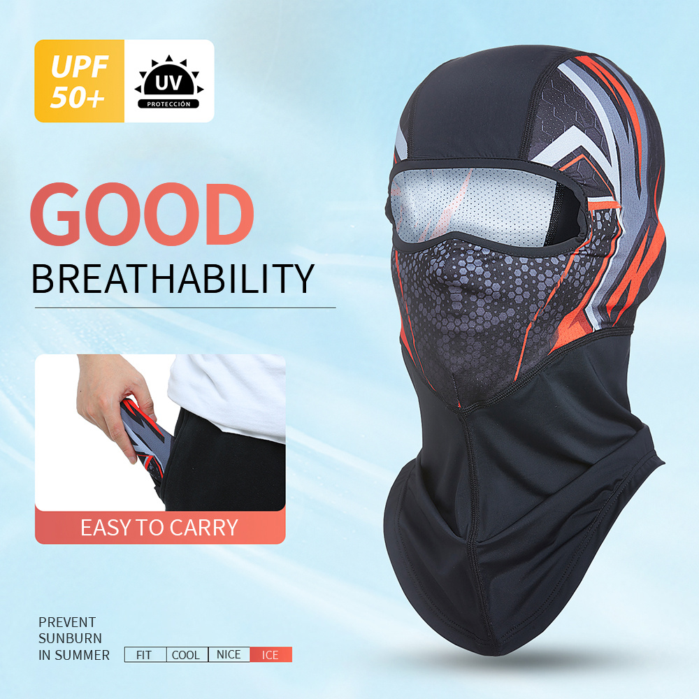 Temu 1pc Windproof Ice Silk UV Protection Balaclava Face Mask for Men and Women, Winter and Summer Outdoor Skiing, Hunting, Cycling, Motorcycle Neck