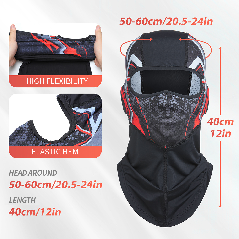 1pc Chinese Styling Ice Silk UV Protection Neck Gaiter Mask, Bandana Face Mask Breathable Sun Face Cover, Buff Balaclava for Fishing Running,Temu