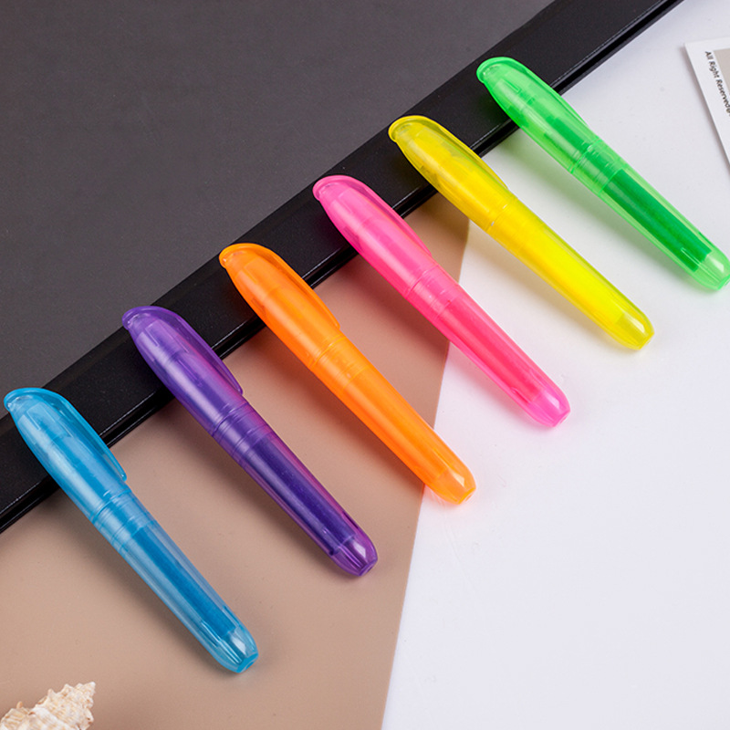 Tiny Pastel Highlighters, Set of 6, Study Pen, Highlighters for Planners,  Small Highlighters, Stationery for School, Journal Study Supplies 