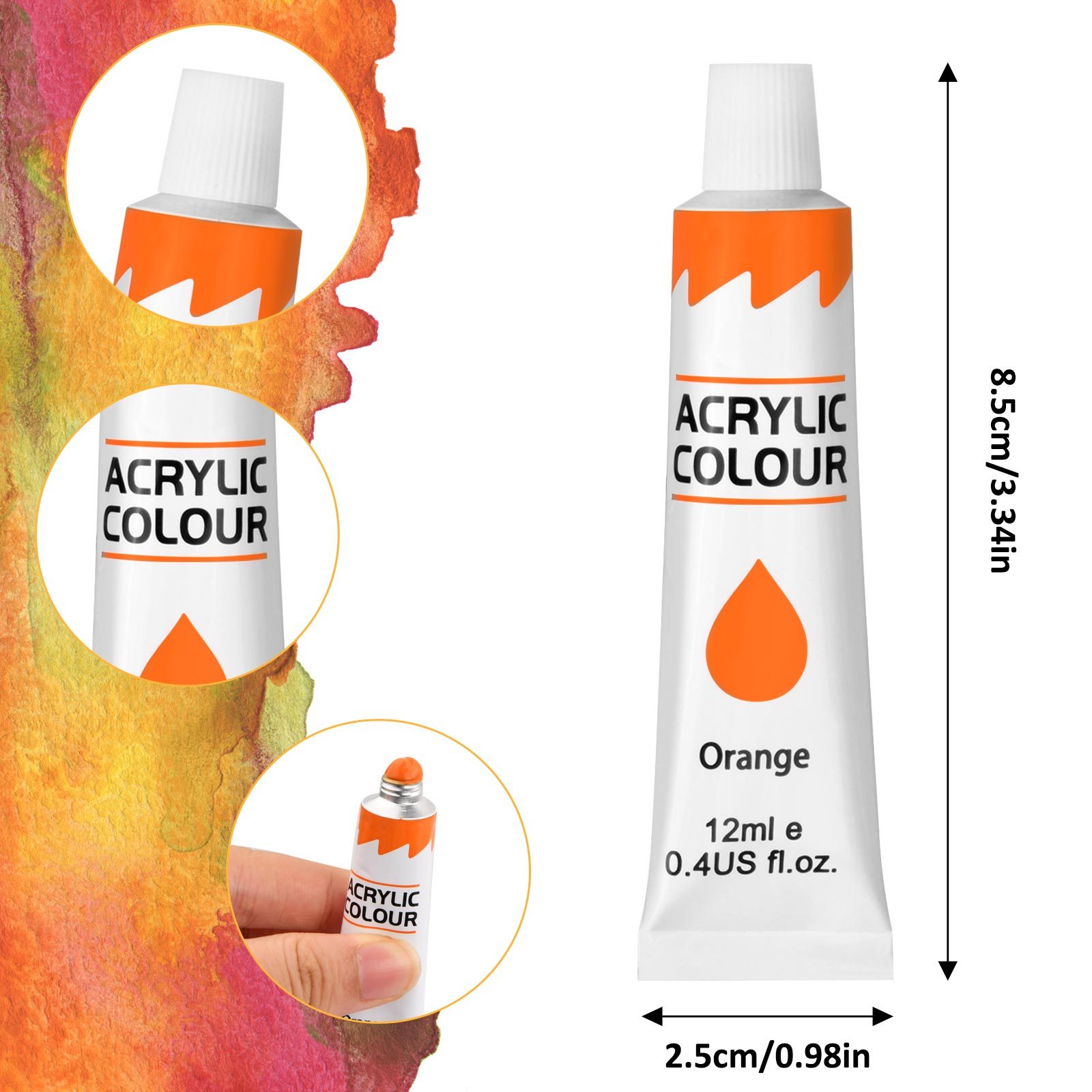 Crafts 4 All Acrylic Paint Set - 24-Pack of 12mL Art Paints for Canvas,  Painting Decorations, Wood, Ceramics and Fabrics - Craft Painting Supplies  for