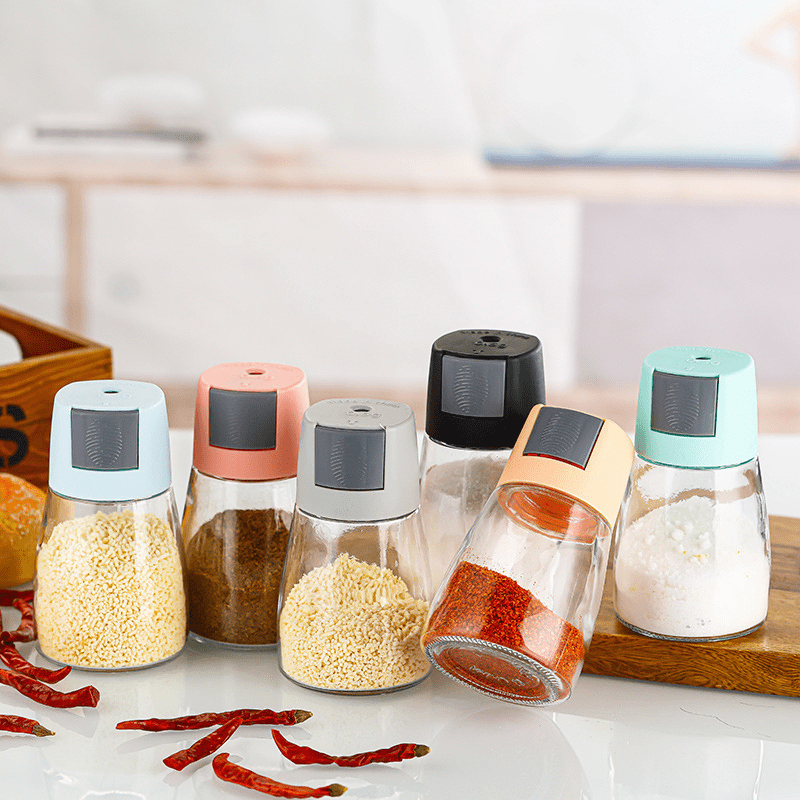 0.5g Per Press Dispenser Salt Pepper Powder Spicy Seasoning Bottle