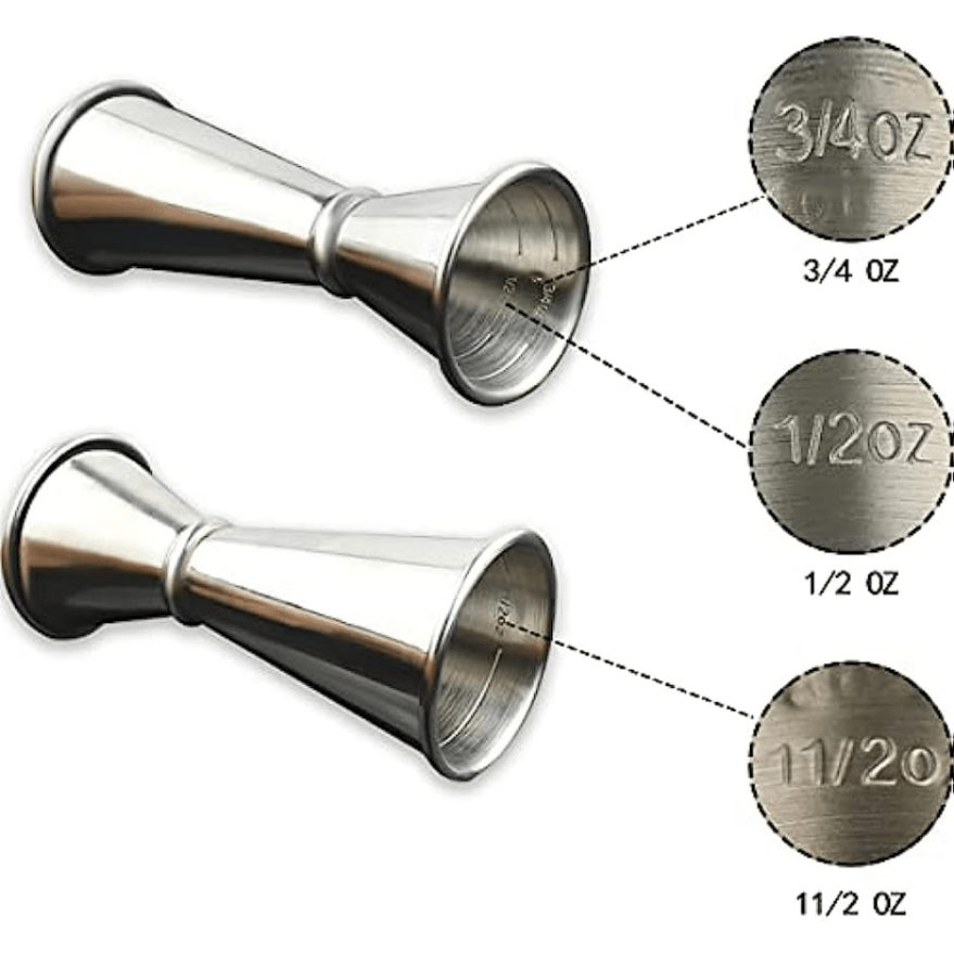 304 Stainless Steel Cocktail Double Style Measuring Oz Cup Bar Tool For  Bartending Bartender Ounce Measurements Alcohol Drink Markings - Temu
