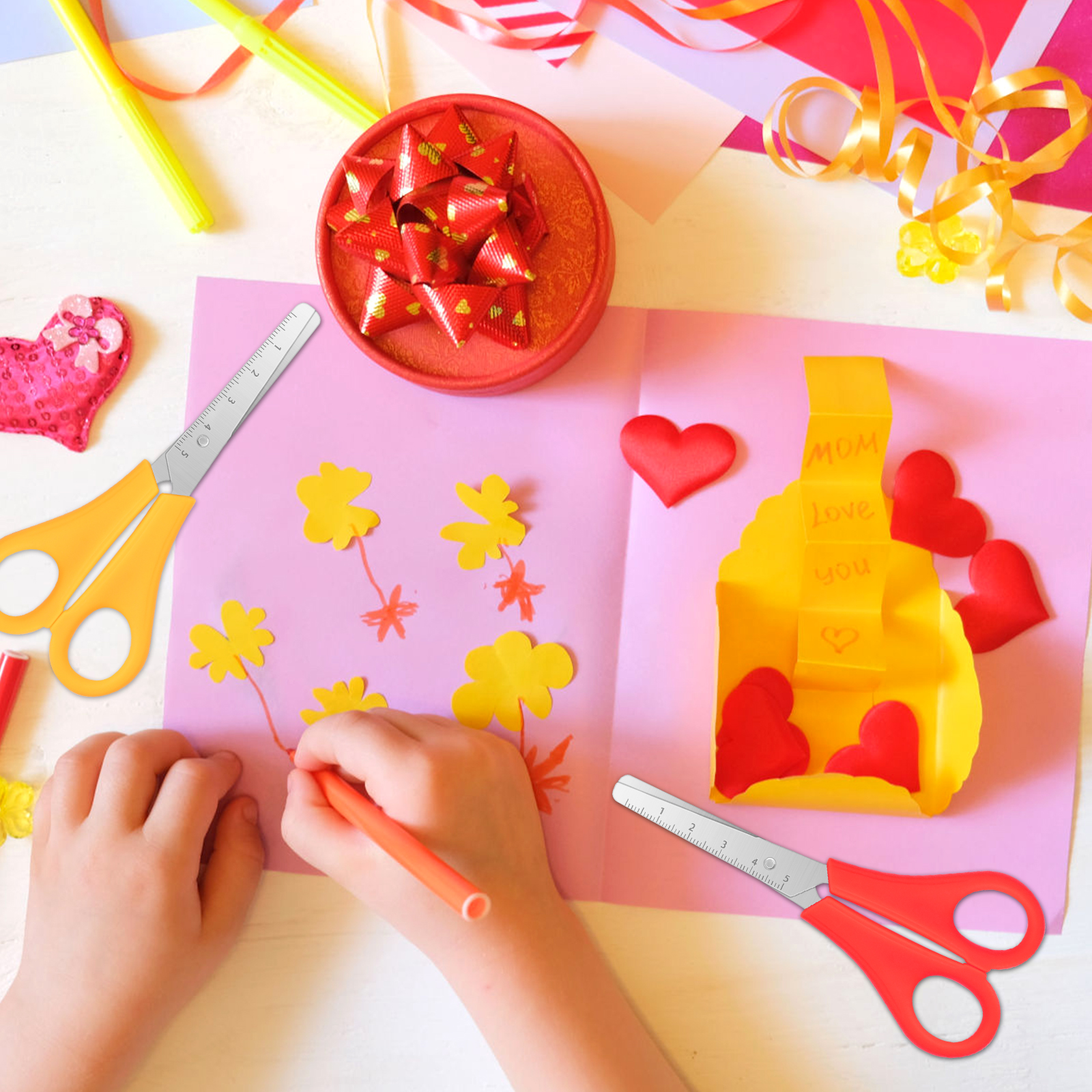 Kids Scissors With Cm scale Children Safety Blunt Tip - Temu Japan