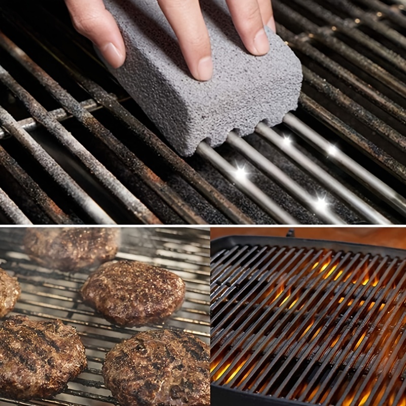 Heavy Duty Grill Cleaner, Grill Cleaning Bricks with Handle, Pumice Griddle  Clea