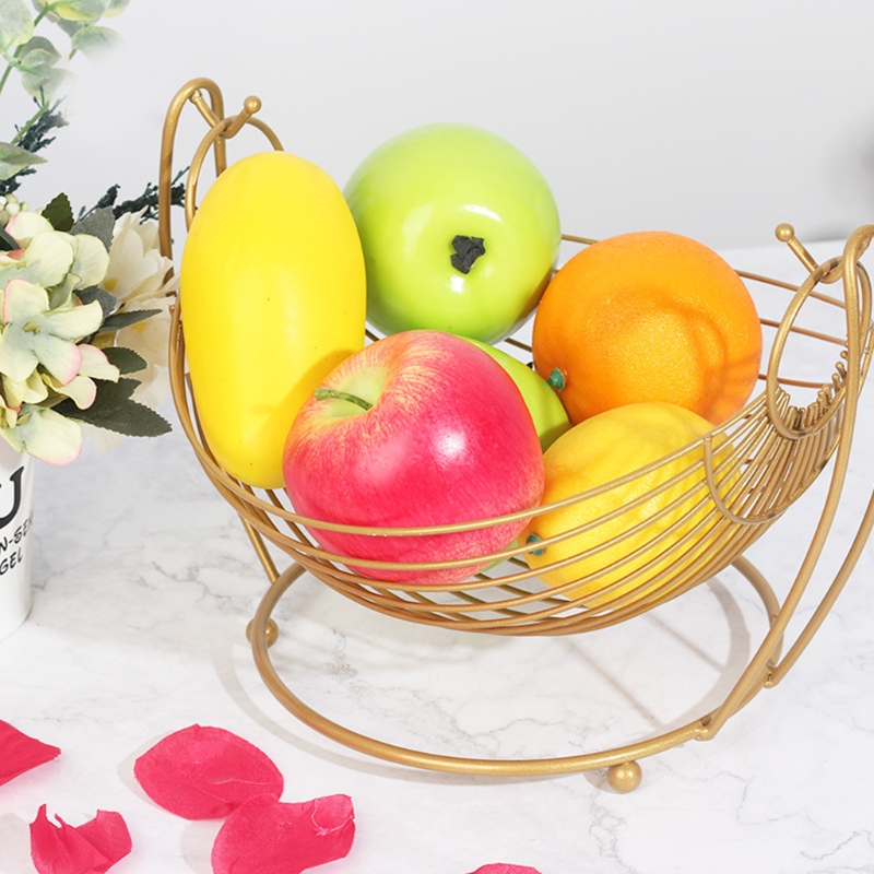 Hammock Shaped Fruit Vegetable Basket Woven Iron Wire Storage Hamper