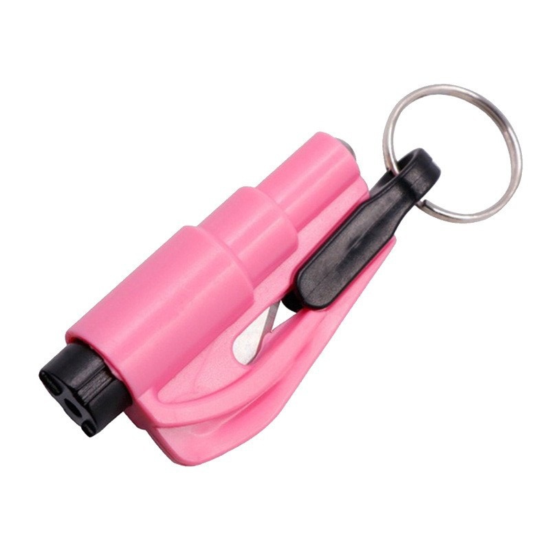 1pc 2 In 1 Safety Belt Cutter Emergency Key Chain Car Escape Tool Metal  Mini Safety Hammer Fire Hammer Men Women, Buy , Save