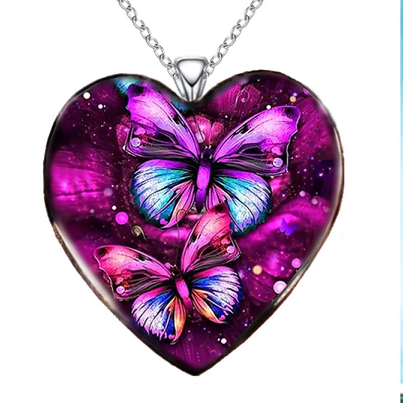 Pompotops Butterfly Pendant Necklaces Personalized Alloy Necklace
