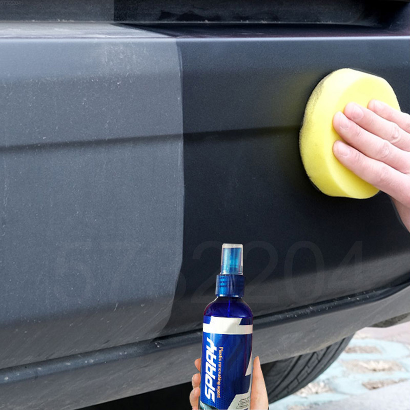 Car Plastic Restorer Coating Agent 50ml Plastics Refreshing Cleaning Agent  With Sponge Automotive Interior Dust Care Accessories - AliExpress