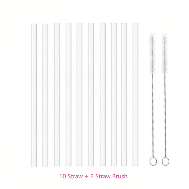 Silicon Replacement Straws 4pcs Straws & 1pcs Straw Cleaning Brush