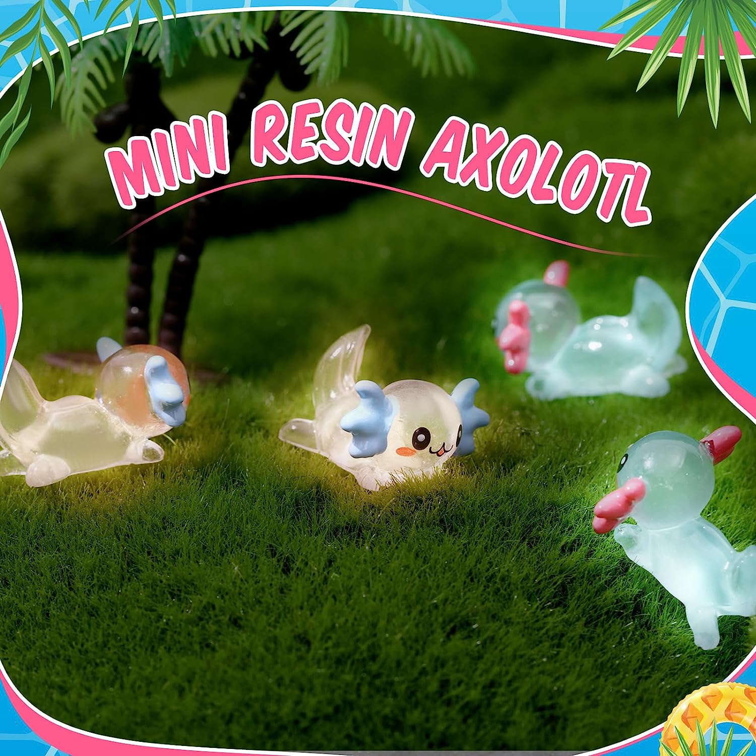 Mini Resin Axolotl Slime Charm Axolotl Tiny Animal Figurine - Temu