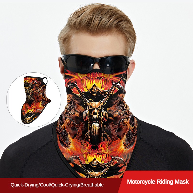 Cooling Neck Gaiter With Ear Hanging Sun Protection Mask Summer Outdoor  Bandana