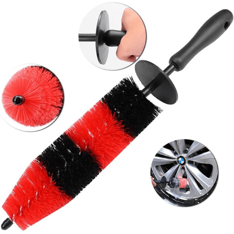 Handle Wheel Cleaning Tool Tire Rim Brush Car Wash Brush Car Detailing Brush
