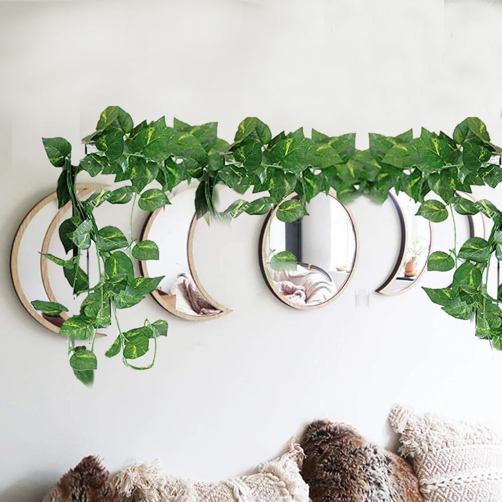 12 Pack Artificial Ivy Fake Vines For Bedroom Aesthetic, 84 Feet