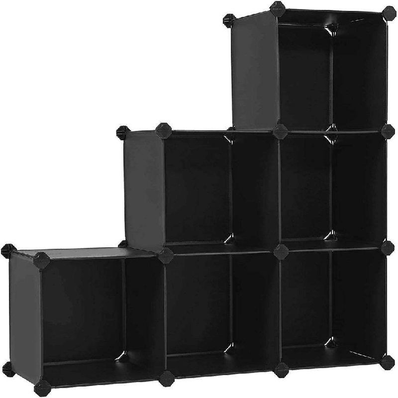 SONGMICS 6-Cube Shoe Rack with Doors