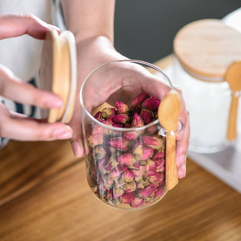Scalloped Round Glass Storage Jar candy Jars With Lids Food - Temu