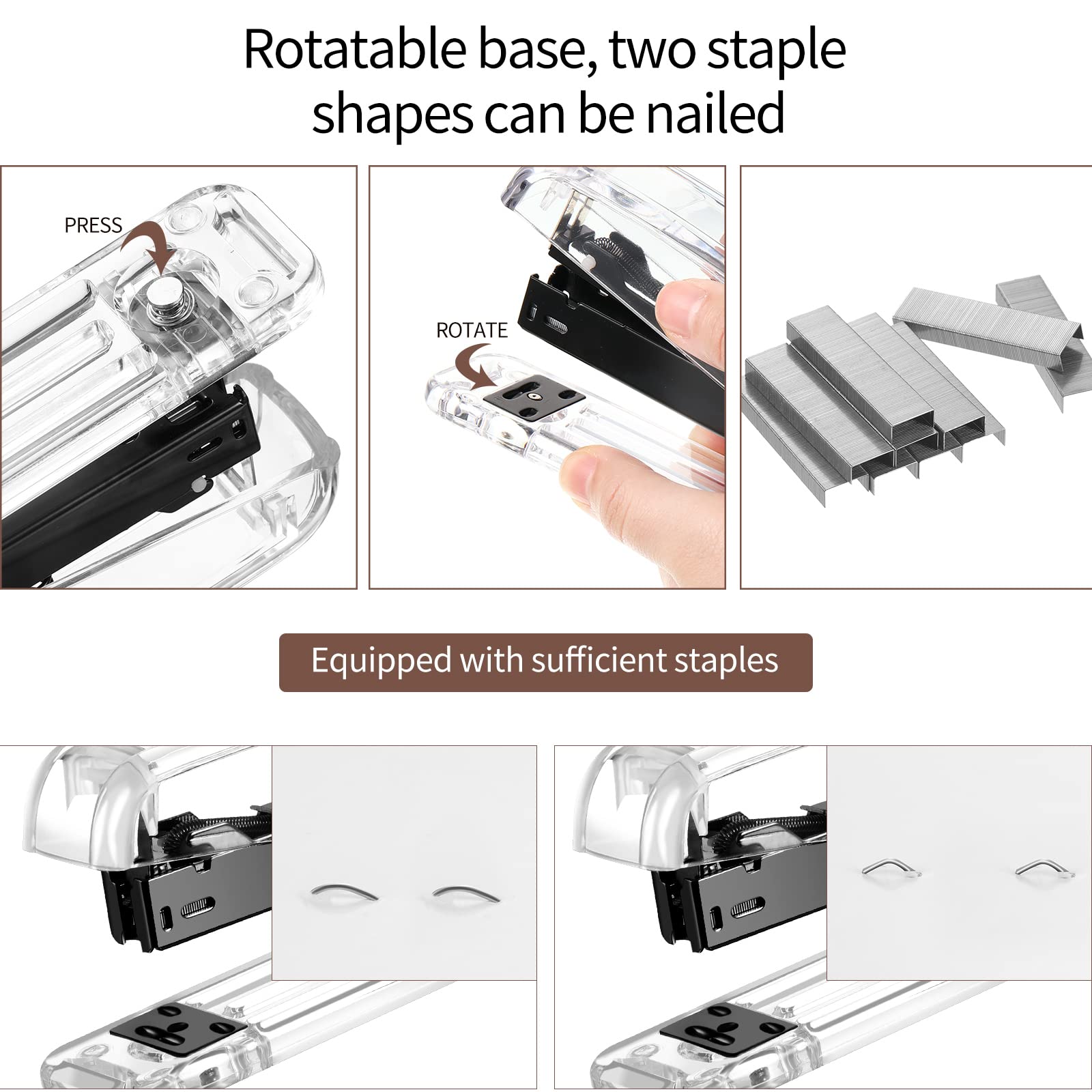 11pcs Office Supplies Set Desk Accessories With Acrylic Stapler, Staples  Remover, Tape Holder, Pen Holder, 1000 Staples, Pen, Phone Holder, Scissors