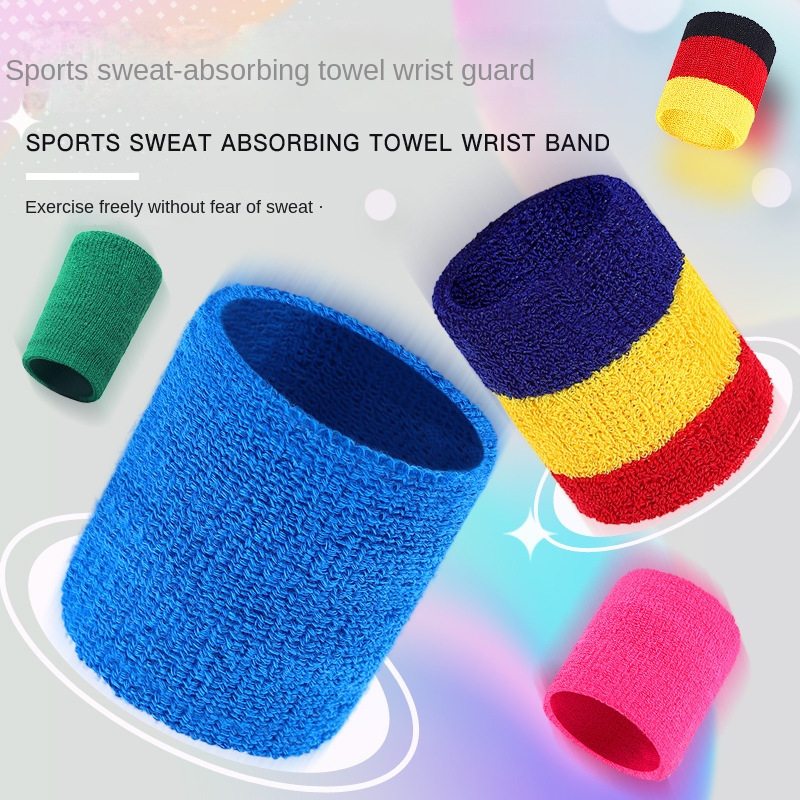 Sports Poignet Coton Absorbant Hommes & Femmes Bracelets Éponge Tissu  Humidité Mèche Pour Les Sports, Tennis, Gym, Entraînement