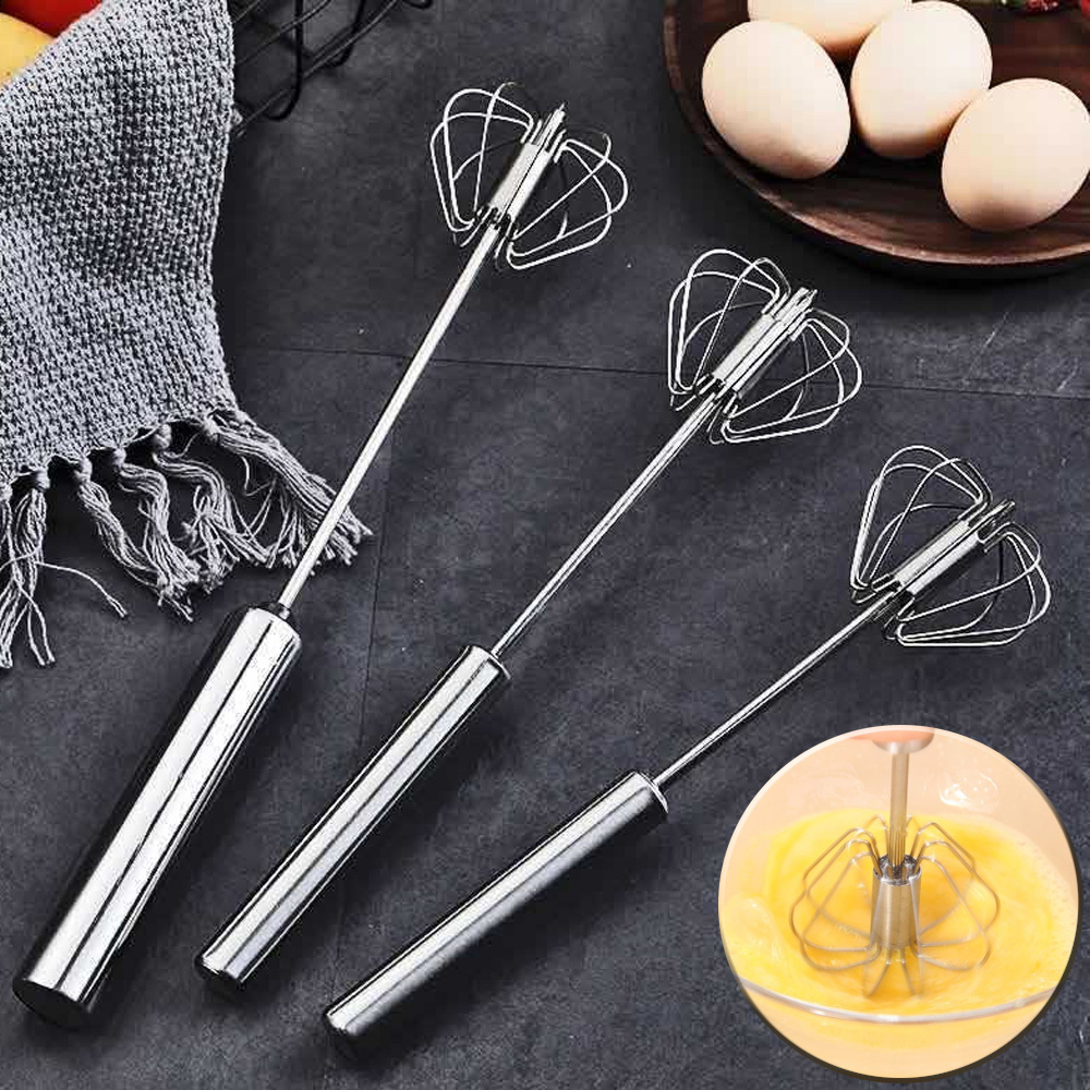 Egg Beater Stainless Steel Egg Whisk Rotating Semi automatic Temu