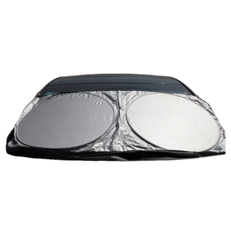 Universal Car Sunshade 59.06*27.56inch/ Visera Solar Para Coche Con  Revestimiento Plateado Doble Anillo De Sol Para Coche