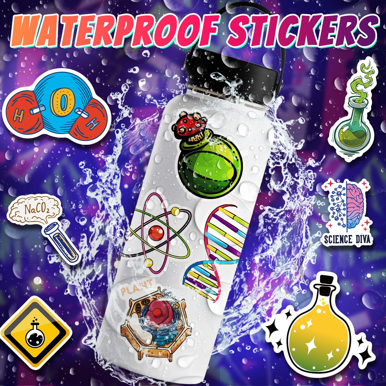 Science Research Tape Stickers Cool Room Diy Waterproof - Temu