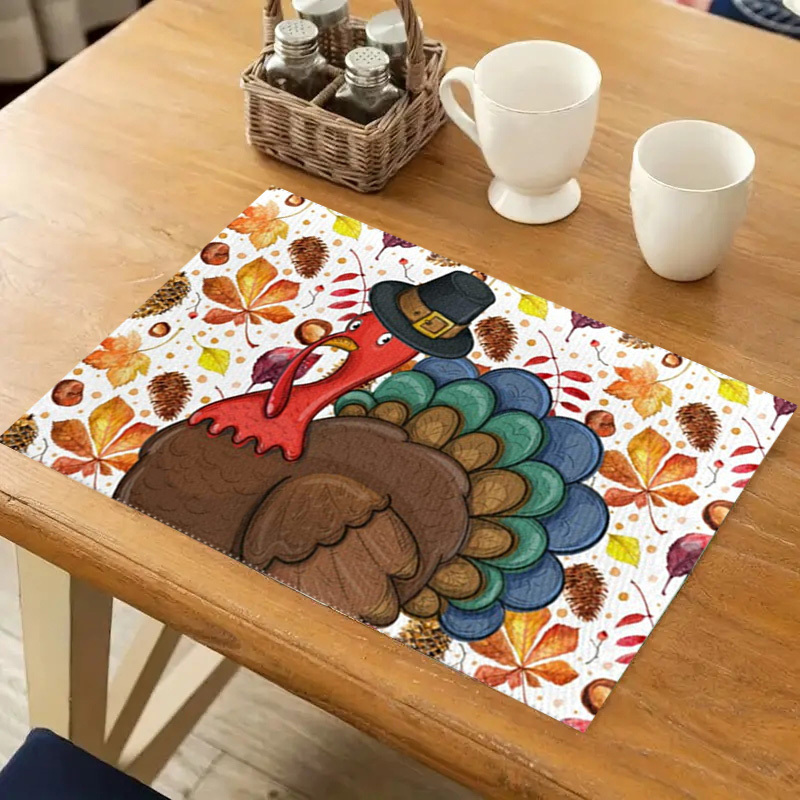 Leaf Cut Out Leather Placemats - Set of 6