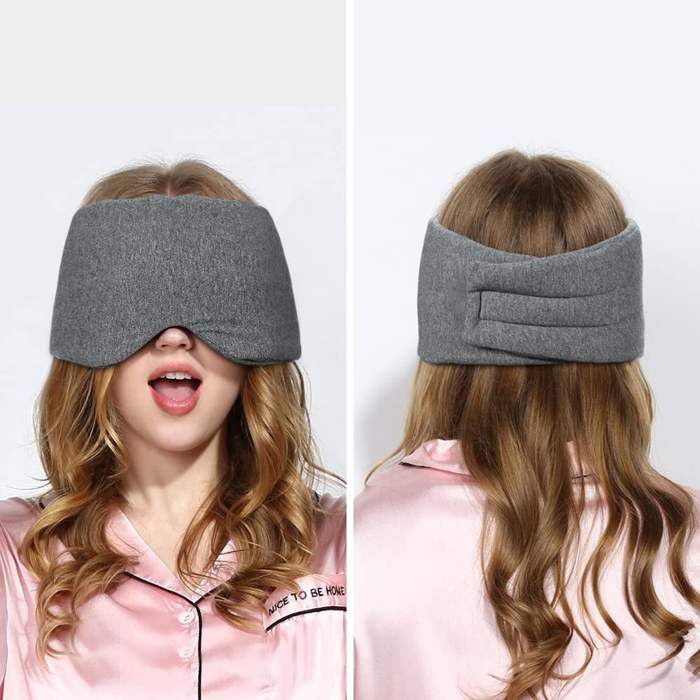 Genuine Leather Fleece-lined Fully Adjustable Blindfold / Eye 