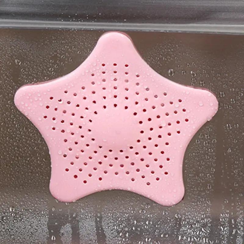 Silicone Star Shaped Sink Filter Bathroom Hair Catcher Drain Strainers For  Basin