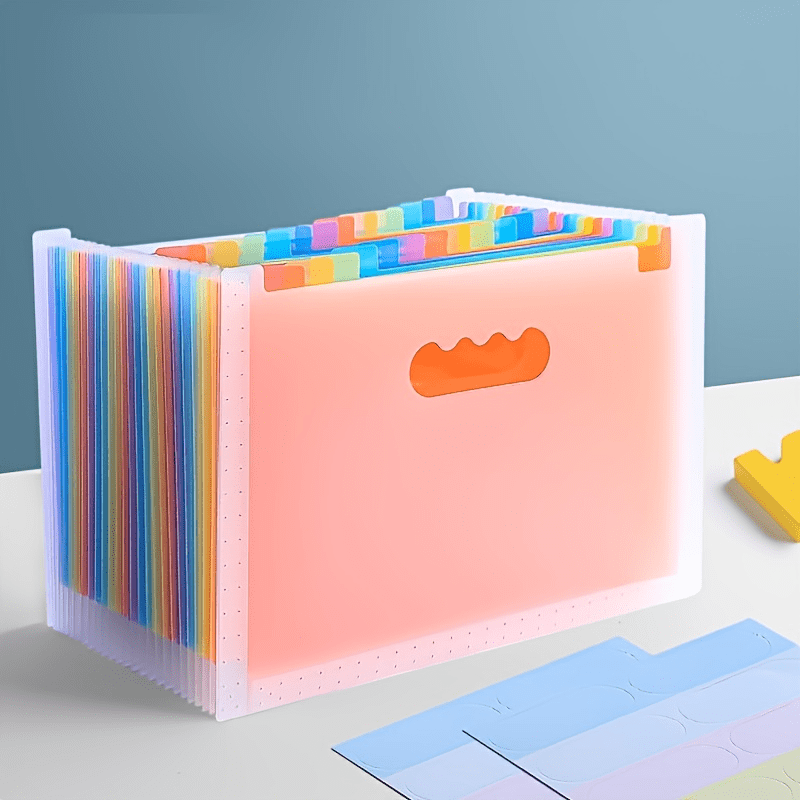 

1pc A4 Letter Rainbow Multi Layer Vertical Storage File Holder 25 Layers Store 2000 Sheets For School Office Paper Storage