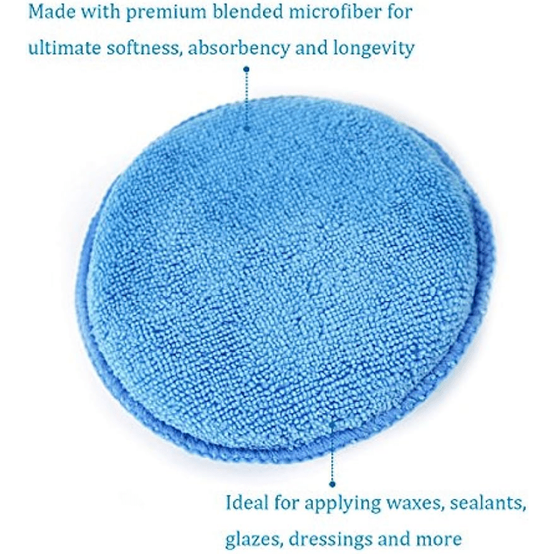 Blue Microfiber Wax Applicator Pads Perfect For A Shiny - Temu