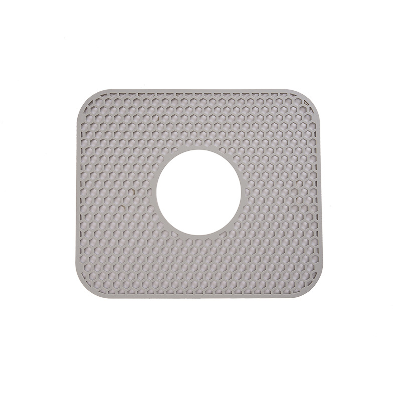 Protector de silicona para fregadero de cocina de 16.4 x 12.5 pulgadas.  Rejilla protectora de fregadero de cocina para casa de campo, accesorio de