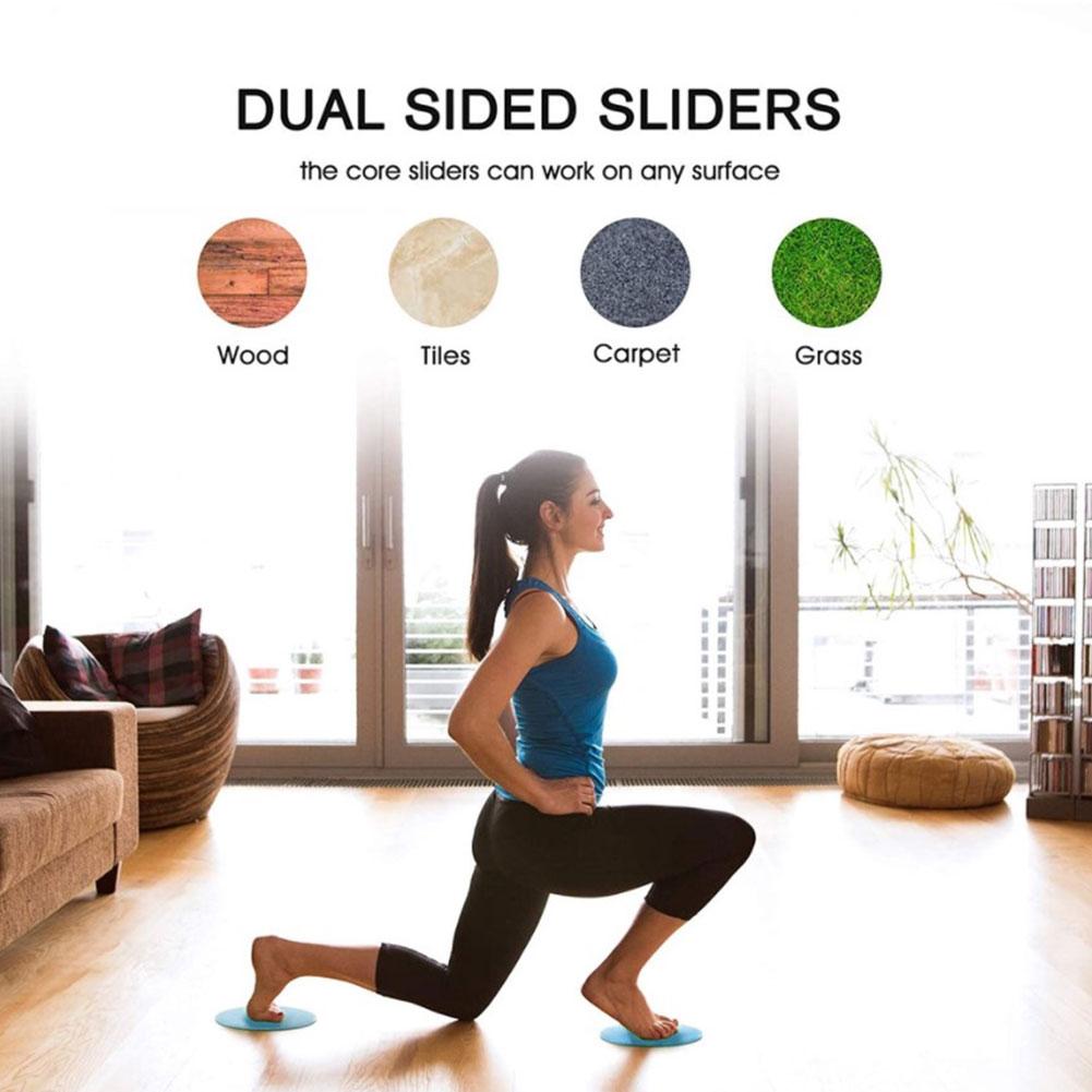 2pcs Sports Exercise Sliders Dual Sided Exercise Gliding Discs