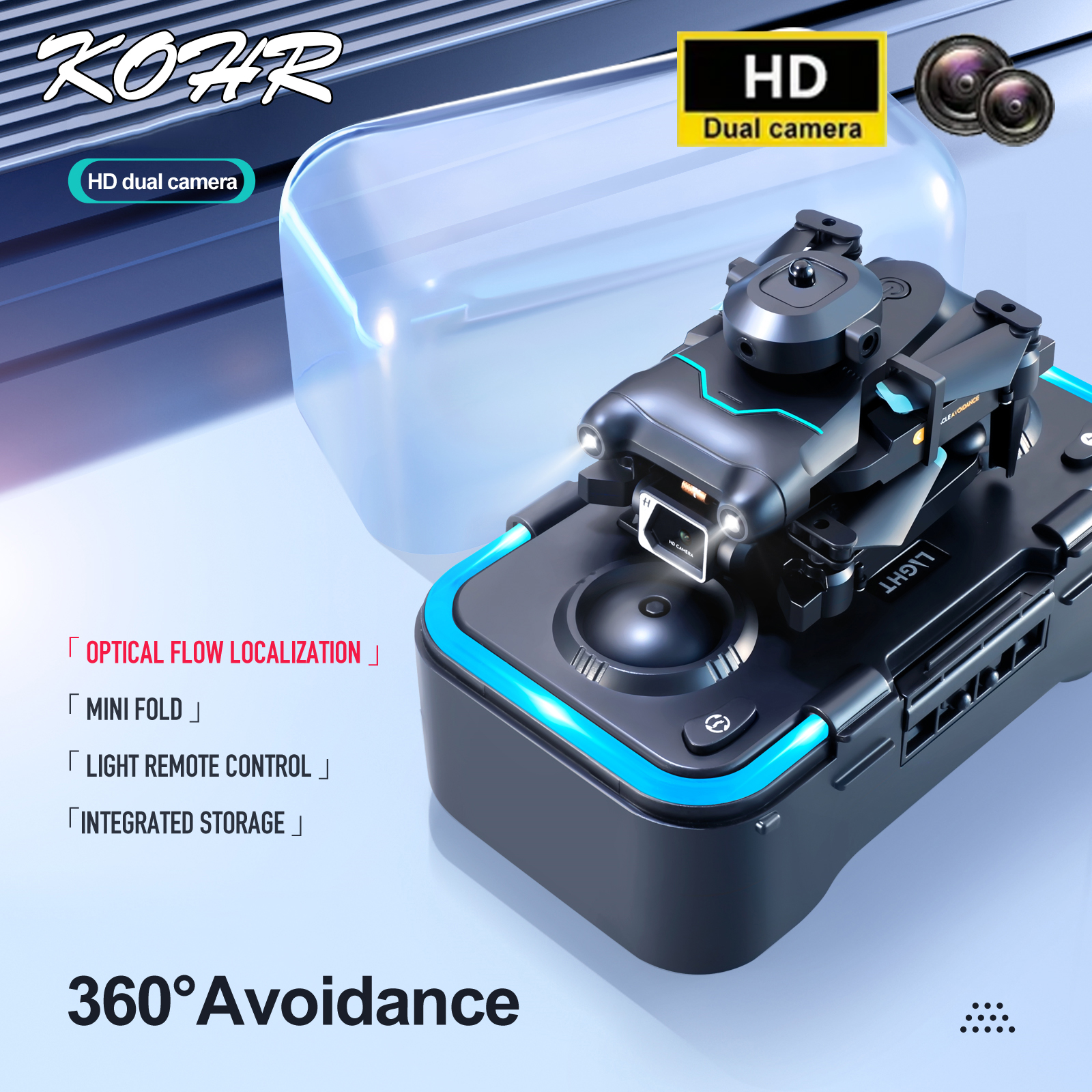Drone - Drones con Cámara 6K: Mini Drone para Niños y Adultos, 360