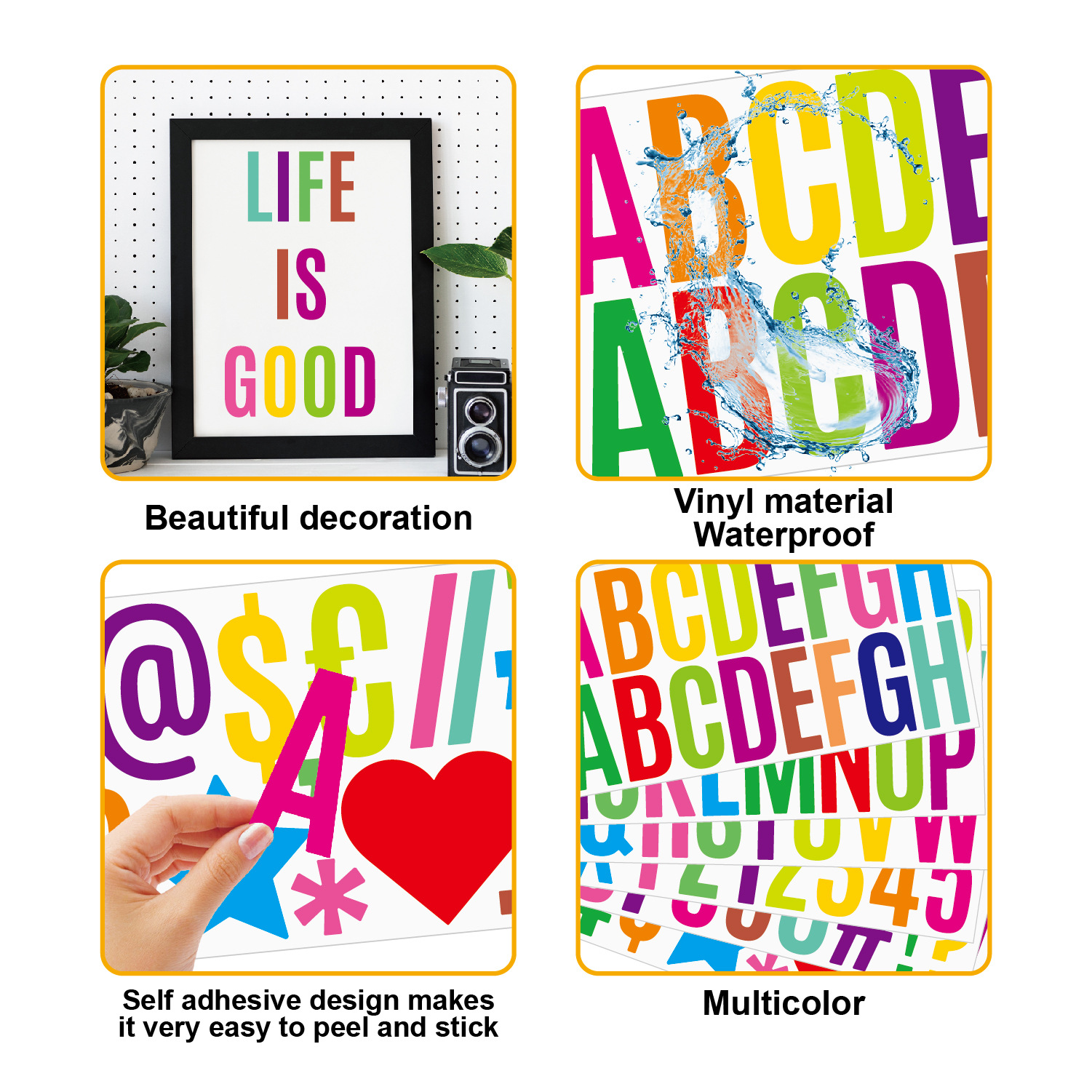 Letter Stickers Large Size Self adhesive Waterproof Bulletin - Temu