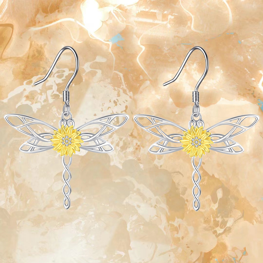 Elegant Alloy Ball Earrings - Bubble Glass Dangle Earring Women Fashion Jewelry