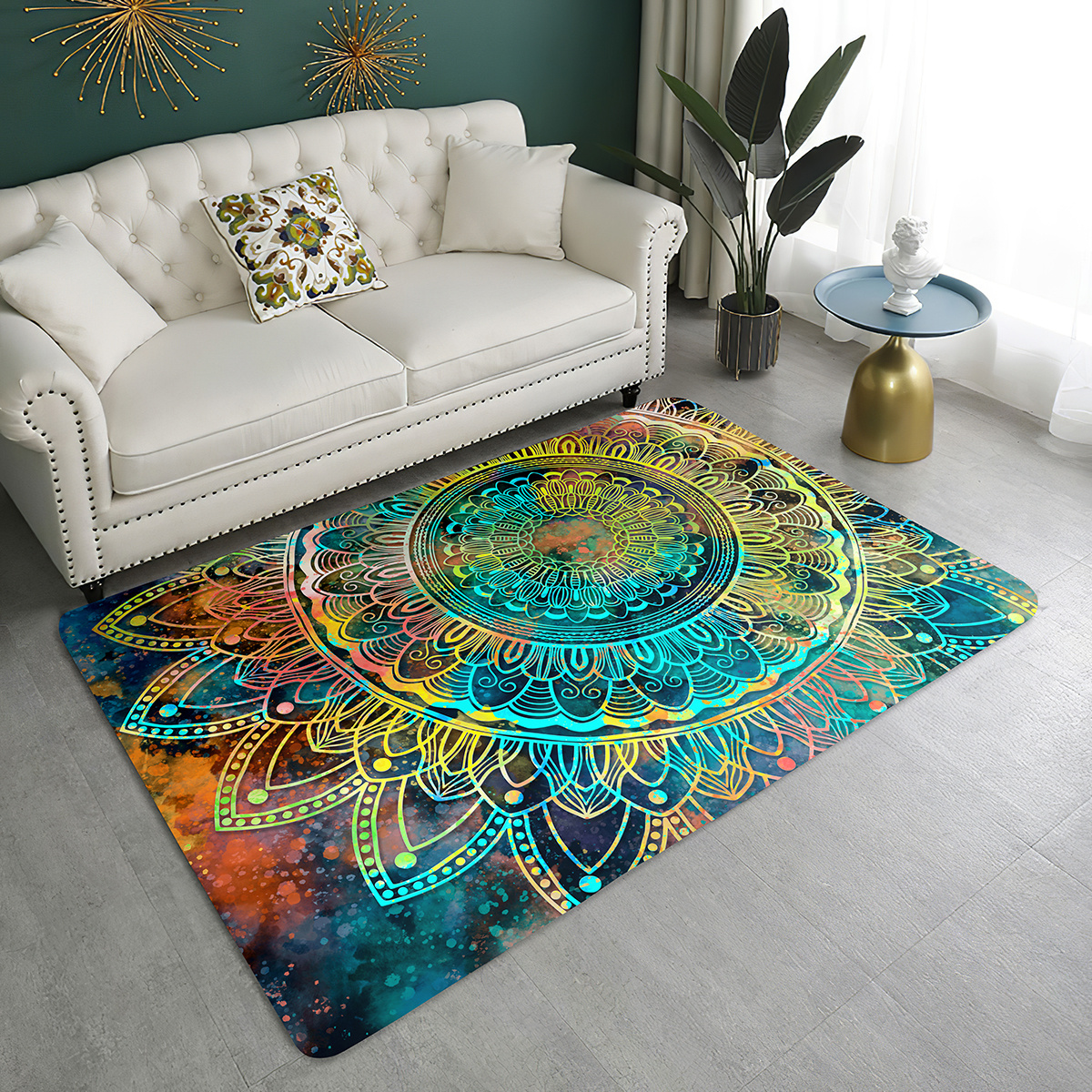 6 Styles Mandala Floor Mat,Kitchen Mats, Non-slip Mat & Kitchen