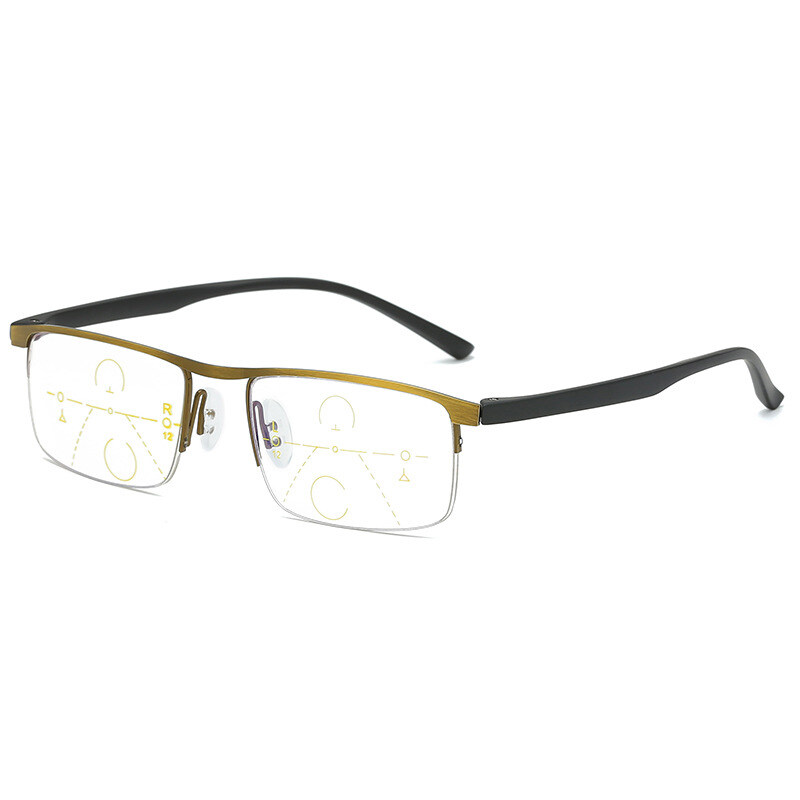 1pc Men's New Multifocal Glasses, Unisex High Quality Auto Adjusting  Rimless Glasses, Ideal choice for Gifts