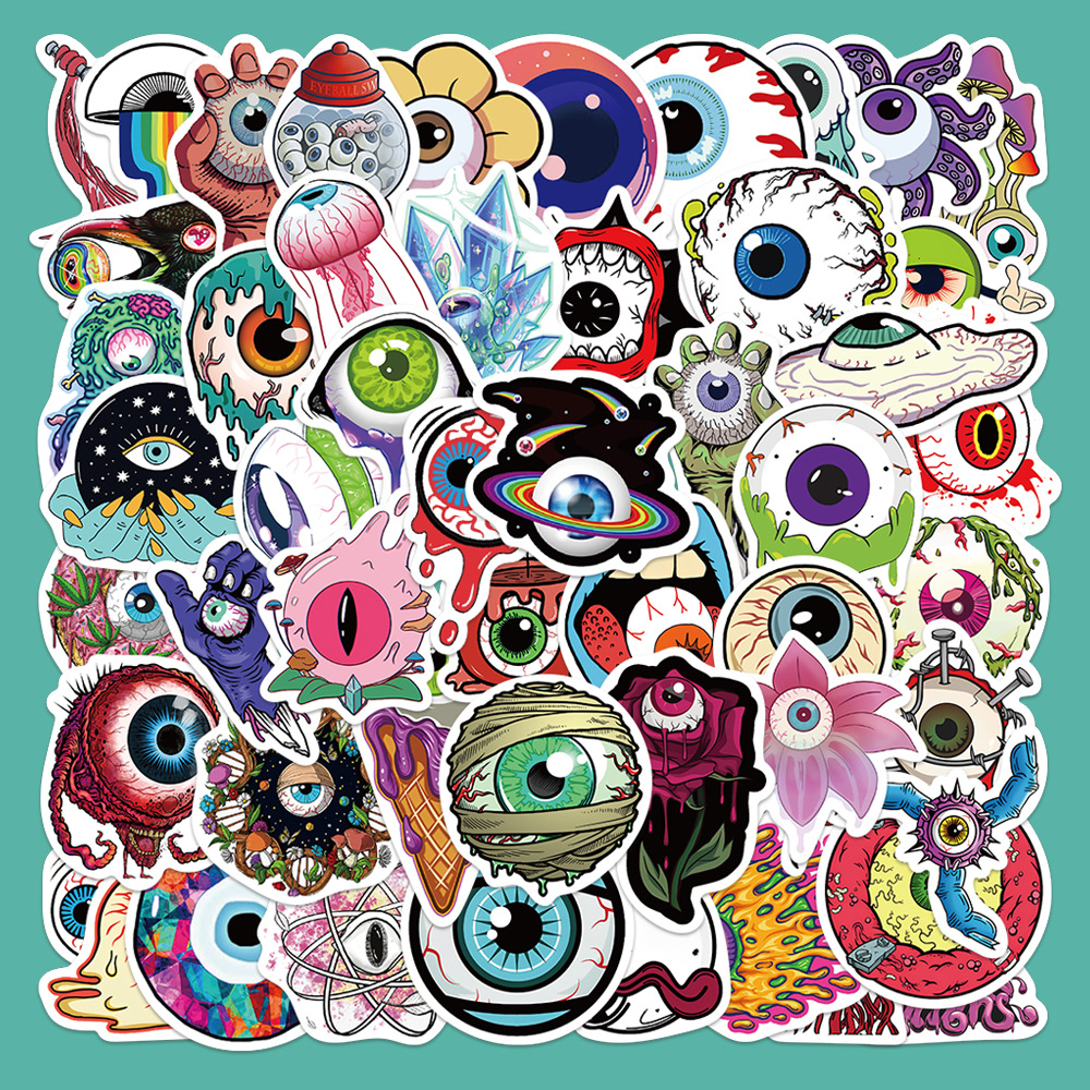 Cool Eyeball Stickers Pack, Halloween Horror Terror Vinyl