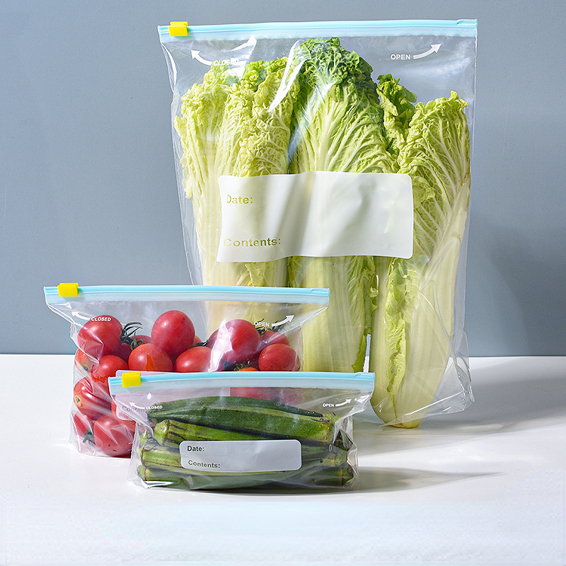Sac ziplock épaissi spécial pour réfrigérateur, sac de conservation frais,  scellé, transparent, ménage, fruits et légumes
