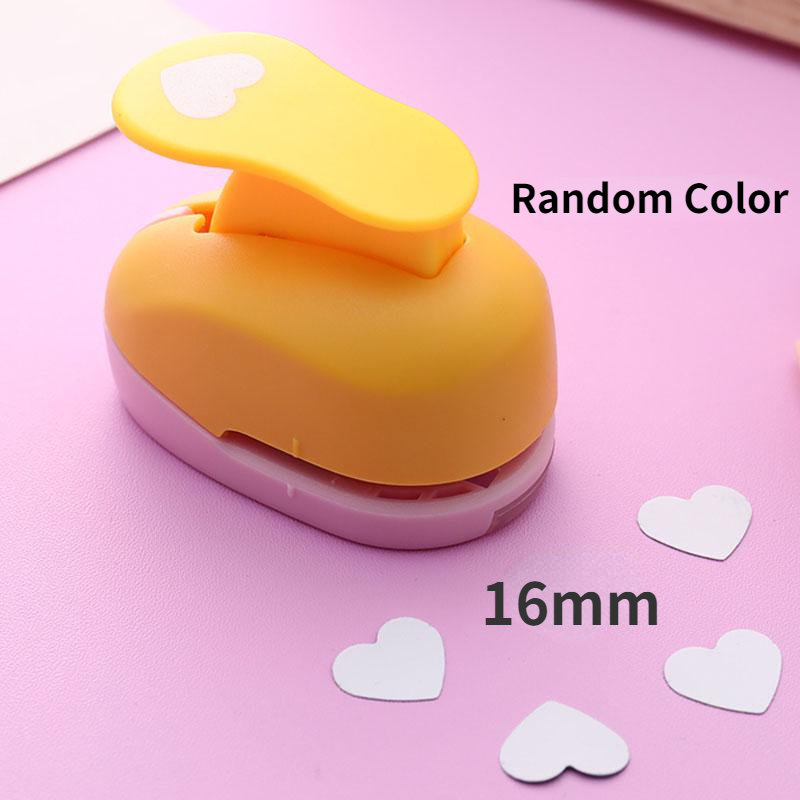 Hole Paper Punch Puncher with Pink Grip Small Hole Heart Large Circle Craft  New