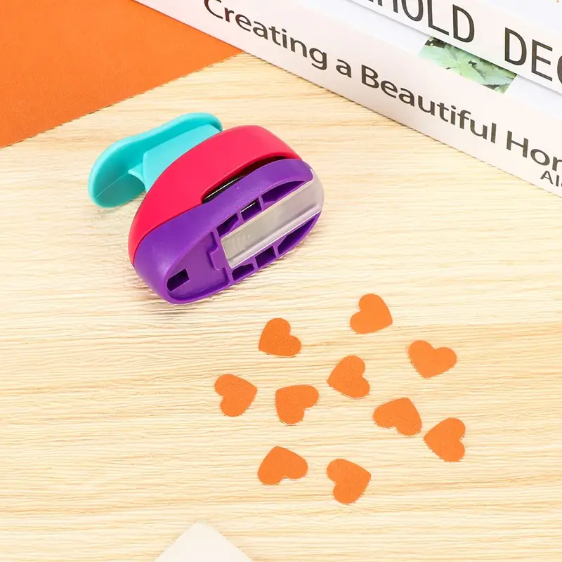 Random Color Heart Punch Diy Craft Hole Puncher For - Temu Australia