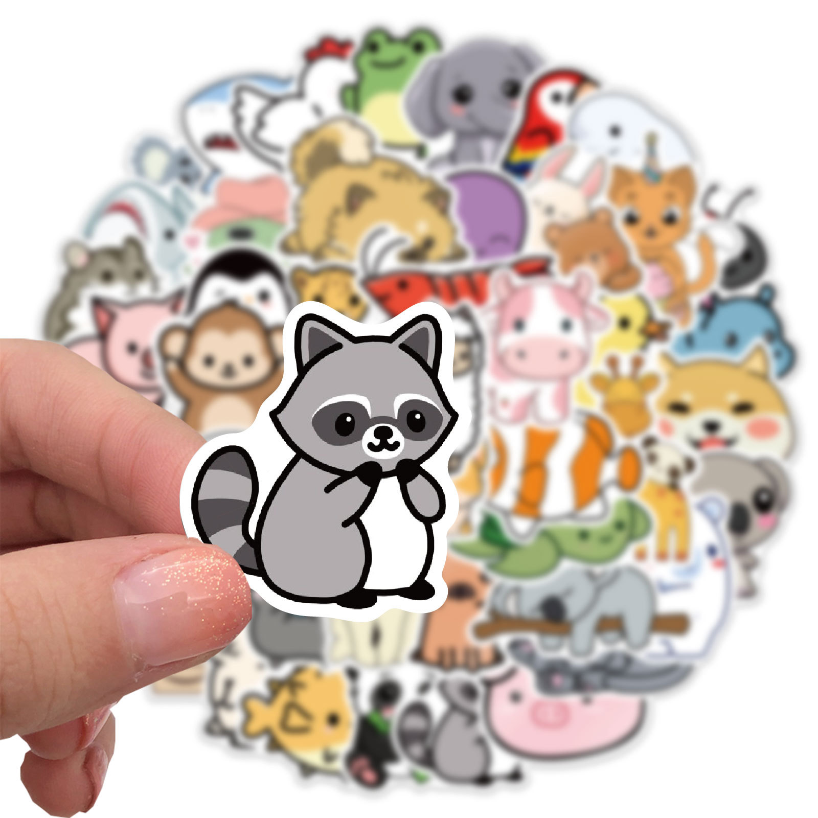 Cute Sparkle Animal Stickers for Kids Water Bottle Stickers