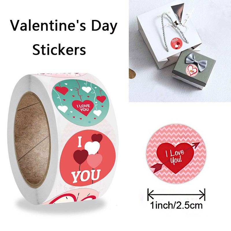 10/30/50/100pcs Laser Valentine Stickers Aesthetic I Love You