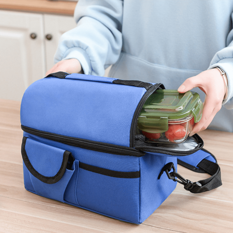 Double-layer Thickened Oxford Cloth Portable Insulation Bag, Ice Pack  Outdoor Picnic Bag, Lunch Bag, Waterproof Bag, Hand Wash, Insulated Lunch  Container Picnic Bag For Teenagers And Workers At School, Classroom,  Canteen, Back