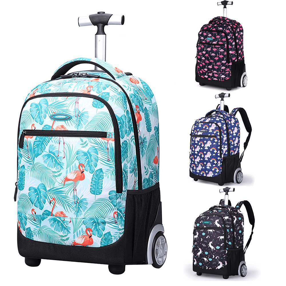 Mochila con ruedas para niños, 3 unidades, con ruedas enrollables, mochila  escolar con ruedas y bolsa de almuerzo, dinosaurio